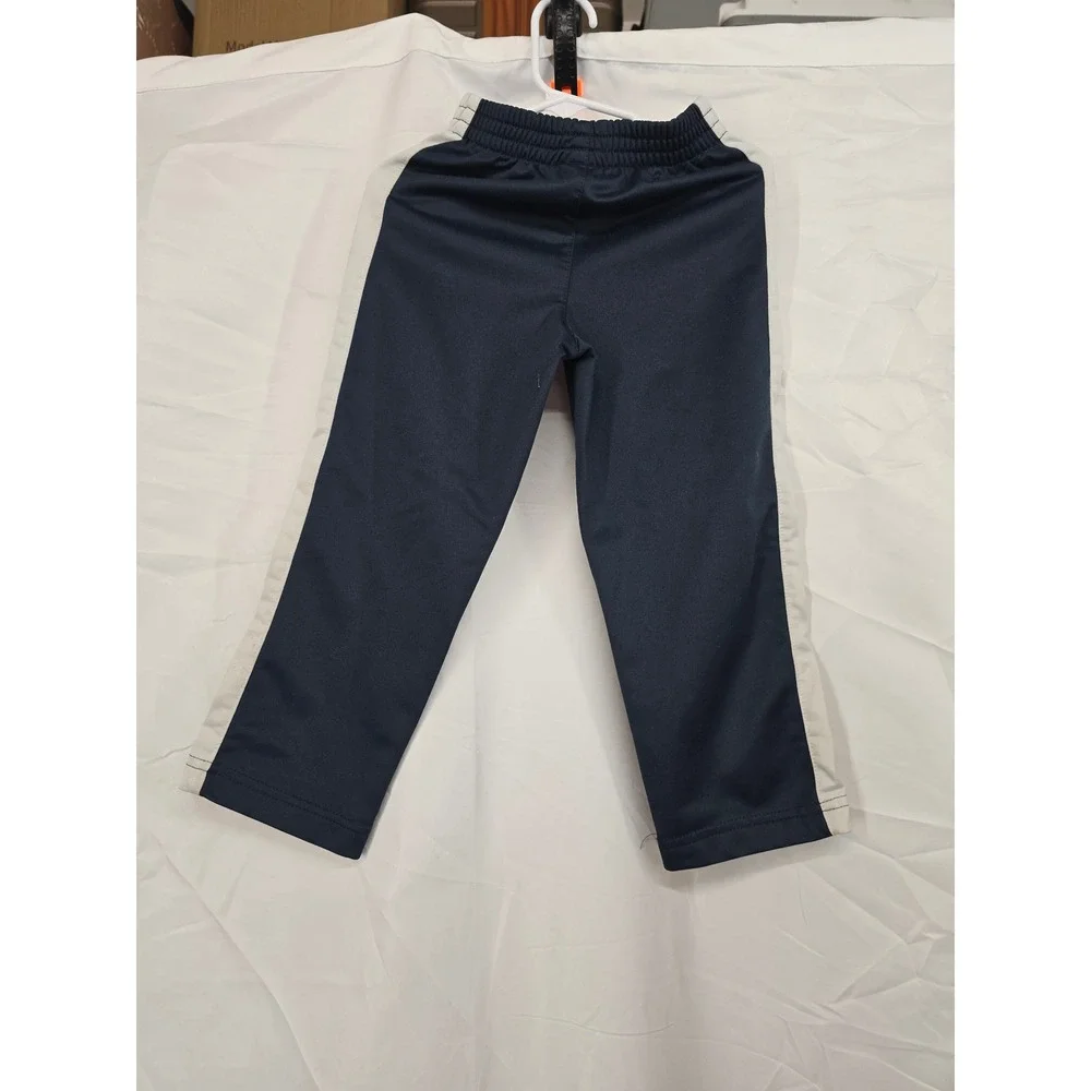 Nike Kids Navy Blue White Side Stripe Track Pants 3T Athletic Joggers Sweatpants